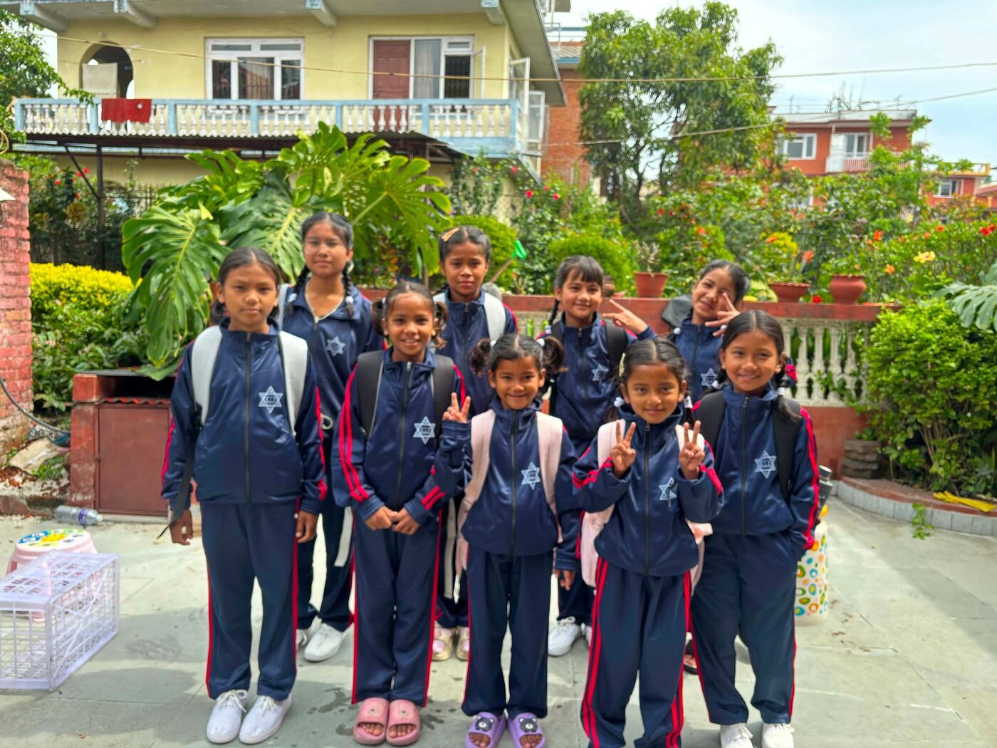 Children walking to school in Nepal